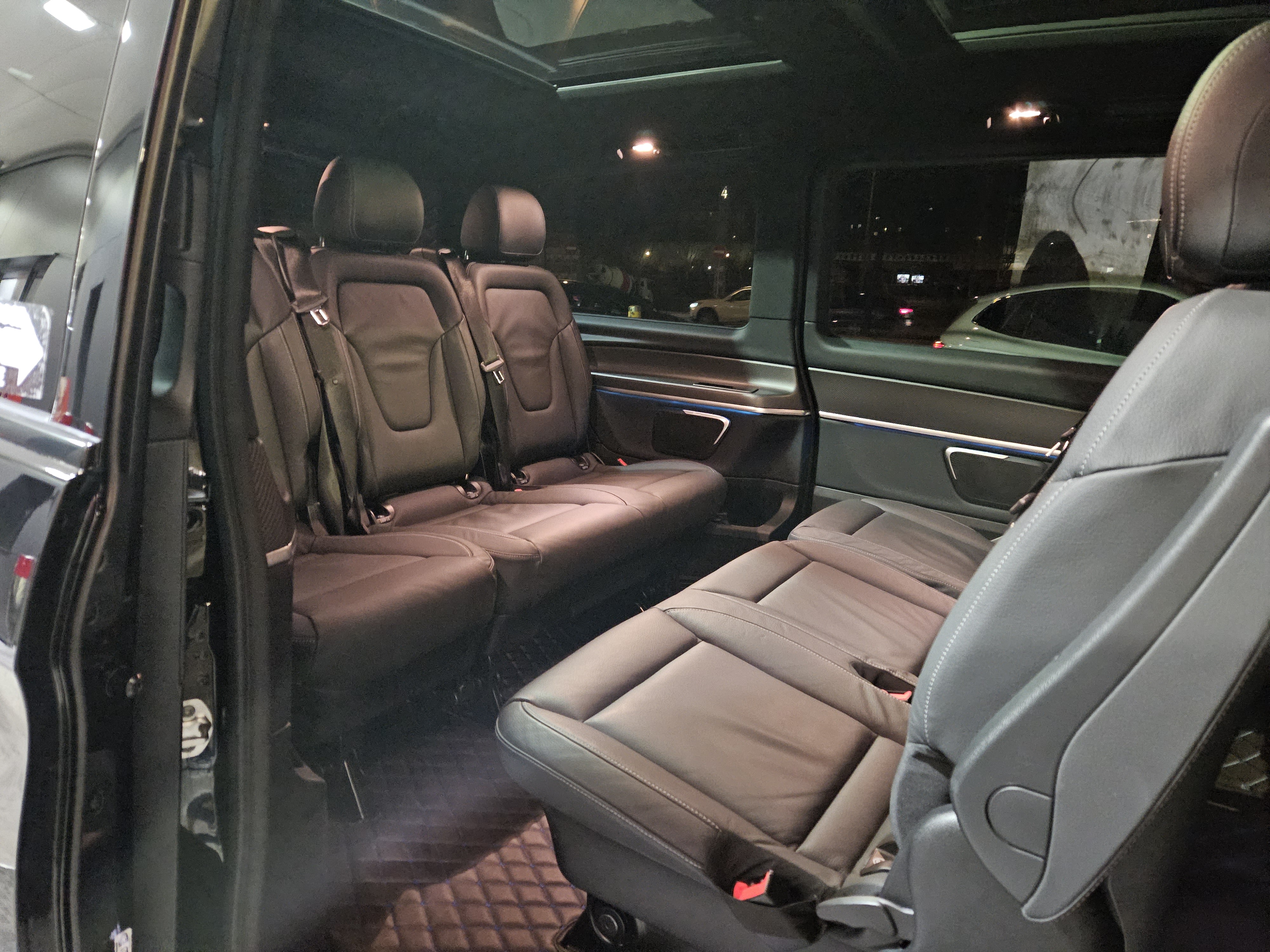 Mercedes-Benz V-Class luxury leather interior cabin — Vans Transport Company